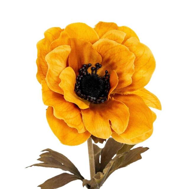 Hill Interiors Anemone Anemone Artificial Flower in Yellow - image 1