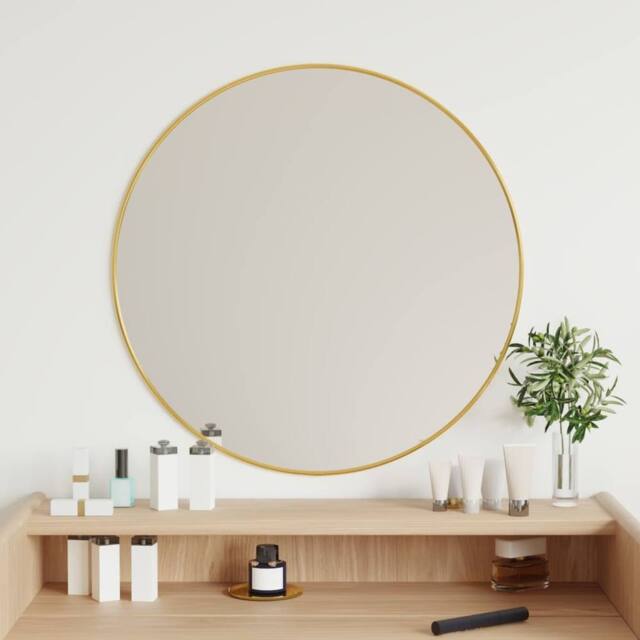 Berkfield Home Wall Mirror Gold √ò 60 cm Round - image 1