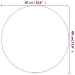Berkfield Home Wall Mirror Gold √ò 60 cm Round - thumbnail 6