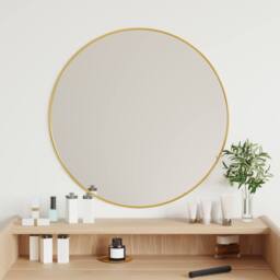 Berkfield Home Wall Mirror Gold √ò 60 cm Round - thumbnail 1