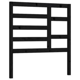 Berkfield Home Bed Headboard Black 106x4x104 cm Solid Wood Pine - Size: 106 x 4 x 104 cm - thumbnail 1