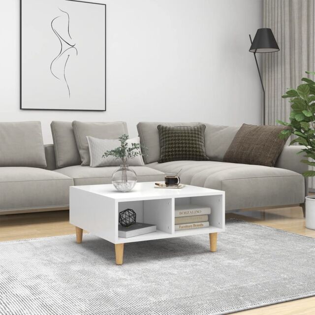 Berkfield Home Coffee Table White 60x60x30 cm Engineered Wood - Size: 60 x 60 x 30 cm - image 1