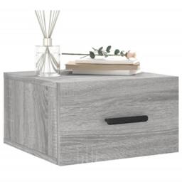 Berkfield Home Wall-mounted Bedside Cabinet Grey Sonoma 35x35x20 cm - Size: 35 x 35 x 20 cm - thumbnail 3