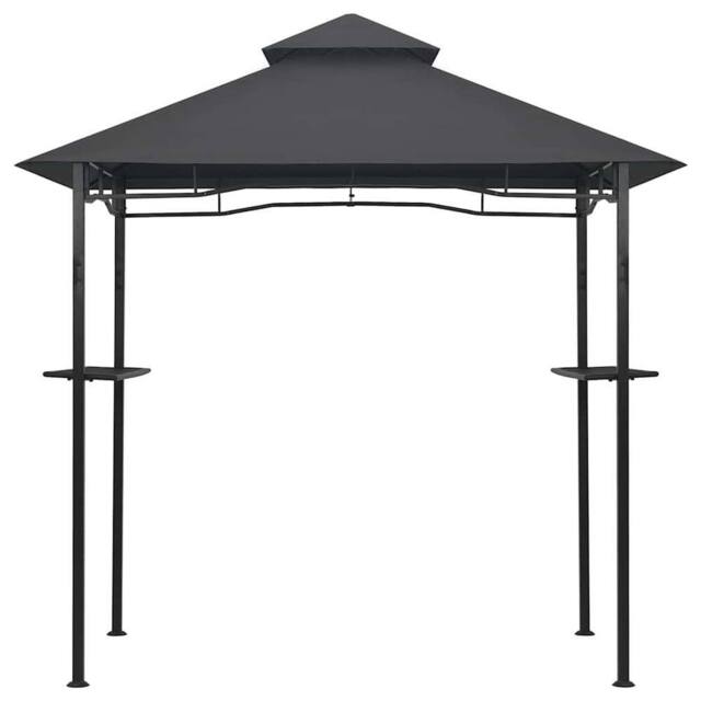 Berkfield Home Fabric BBQ Gazebo 240x150x255 cm Anthracite Steel in Black - Size: 240 x 150 x 255 cm - image 1