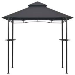 Berkfield Home Fabric BBQ Gazebo 240x150x255 cm Anthracite Steel in Black - Size: 240 x 150 x 255 cm
