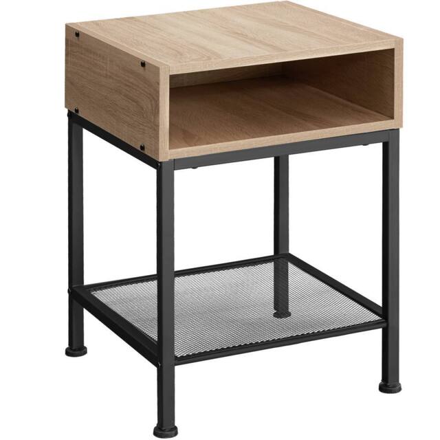 tectake Bedside Table Harlow in Light Oak - image 1