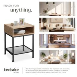 tectake Bedside Table Harlow in Light Oak - thumbnail 7