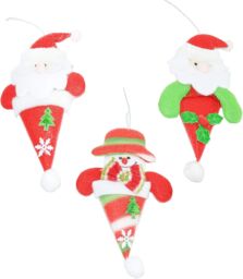 Shatchi 3 Soft Teddy Christmas Tree Hanging Xmas Novelty Home Decorations in Red - thumbnail 2