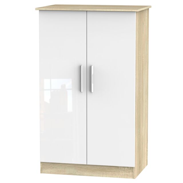 Ready Assembled 2 U Trent 2 Door Midi Robe (Ready Assembled) in White