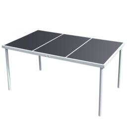 Berkfield Home Garden Table 150x90x74 cm Black Steel - Size: 150 x 90 x 74 cm - thumbnail 2