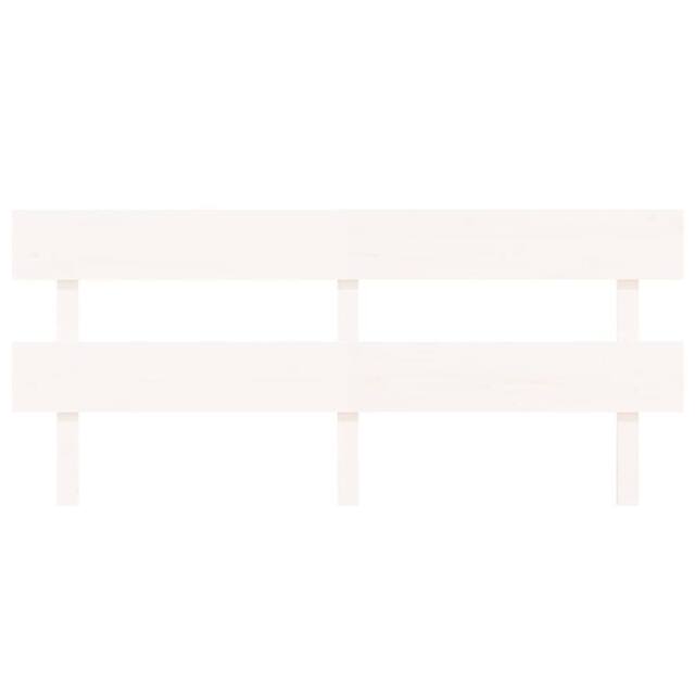 Berkfield Home Beautiful Bed Headboard White 204x3x81 cm Solid Wood Pine - Size: 204 x 3 x 81 cm - image 1