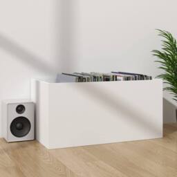 Berkfield Home Vinyl Storage Box White 71x34x36 cm Engineered Wood - Size: 71 x 34 x 36 cm - thumbnail 7