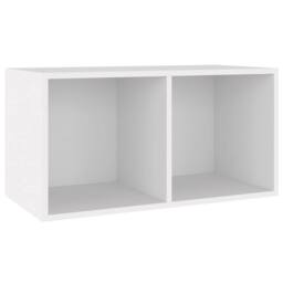 Berkfield Home Vinyl Storage Box White 71x34x36 cm Engineered Wood - Size: 71 x 34 x 36 cm - thumbnail 3