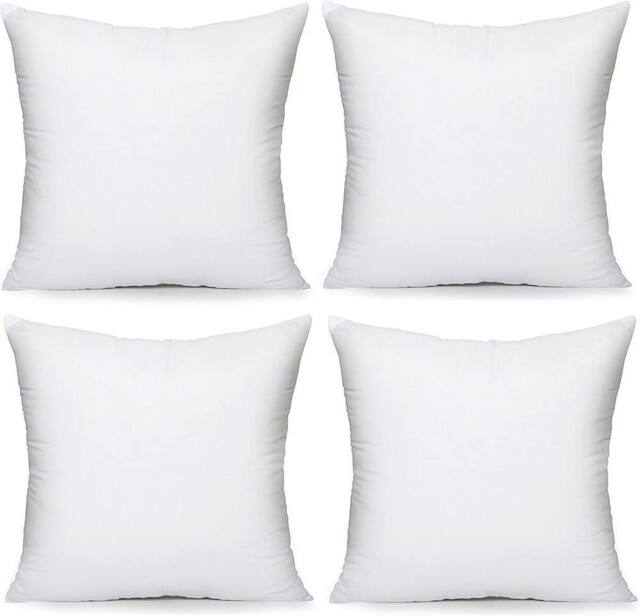 Luxury Living Hollow Fibre Cushion Inserts 45x45cm Set of 4. Plump, Soft & Long-Lasting Cushion Pads. Fit any 45cm covers - Size: 45 cm x 45 cm - image 1