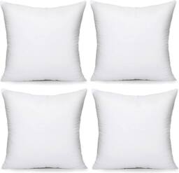 Luxury Living Hollow Fibre Cushion Inserts 45x45cm Set of 4. Plump, Soft & Long-Lasting Cushion Pads. Fit any 45cm covers - Size: 45 cm x 45 cm - thumbnail 1