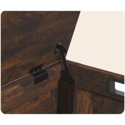 FURNOS Industrial Wooden Storage Box Chest Trunk Rustic Brown - thumbnail 2