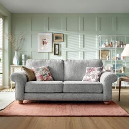 Abakus Direct Ingrid 3 Seater Sofa in Ash Grey in Mid Grey - thumbnail 1