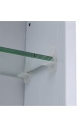 Living and Home Rectangular 1 Door LED Dimmable Mirror Cabinet in White - thumbnail 5