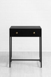 MH London Contemporary Metal Bedside Table for Bedroom in Black - thumbnail 4