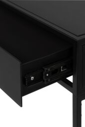 MH London Contemporary Metal Bedside Table for Bedroom in Black - thumbnail 8