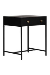 MH London Contemporary Metal Bedside Table for Bedroom in Black - thumbnail 6