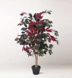 Tradala Trees Lush Artificial Tree Ficus with Real Wood Trunk in Dark Green - Size: 4ft - thumbnail 2