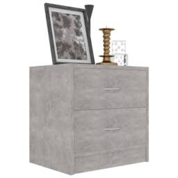 Berkfield Home Elegant Bedside Cabinet Concrete Grey 40x30x40 cm Engineered Wood - Size: 40 x 30 x 40 cm - thumbnail 1