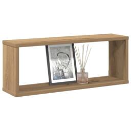 Berkfield Home Wall Cube Shelves 6 pcs Artisan Oak 60x15x23 cm Engineered Wood in Brown - Size: 60 x 15 x 23 cm - thumbnail 1
