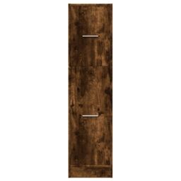 Berkfield Home Apothecary Cabinet Smoked Oak 30x41x118 cm Engineered Wood in Brown - Size: 30 x 41 x 118 cm - thumbnail 5