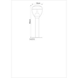Netlighting Callisto Outdoor Bollard Stainless Steel IP44 LED 3000K in Grey - thumbnail 4