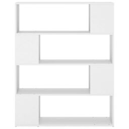 Berkfield Home Book Cabinet Room Divider White 100x24x124 cm - Size: 100 x 24 x 124 cm - thumbnail 5