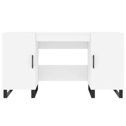 Berkfield Home Desk White 140x50x75 cm Engineered Wood - Size: 140 x 50 x 75 cm - thumbnail 6