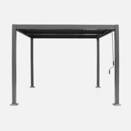 sweeek Louvered Pergola Aluminium & Steel 3 X 3m in Grey - thumbnail 3