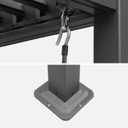 sweeek Louvered pergola aluminium & steel 3 x 3m in Dark Grey - thumbnail 8