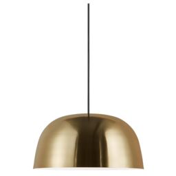 Nordlux Vintage Indoor Pendant Light Brass Metal E27 White Inner - Mains Powered, IP20 in Gold - thumbnail 4