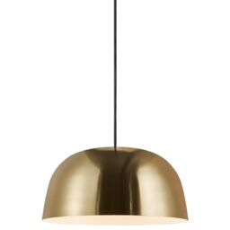Nordlux Vintage Indoor Pendant Light Brass Metal E27 White Inner - Mains Powered, IP20 in Gold - thumbnail 3