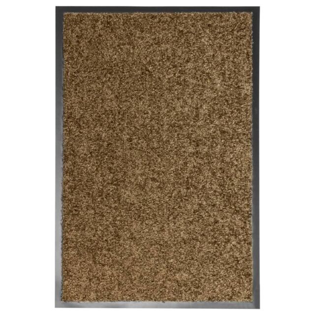Berkfield Home Doormat Washable Brown 40x60 cm - image 1