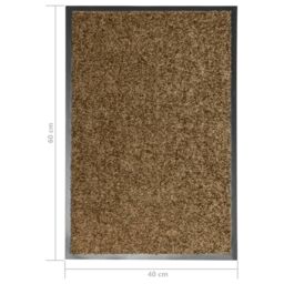 Berkfield Home Doormat Washable Brown 40x60 cm - thumbnail 6