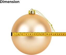 Shatchi 20cm Mat Christmas Bauble - Premium Bauble & Home Décor Ornament in Beige - Size: 20 cm - thumbnail 9