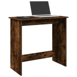 Berkfield Home Decorative Desk Smoked Oak 80x40x75 cm Engineered Wood in Brown - Size: 80 x 40 x 75 cm - thumbnail 2