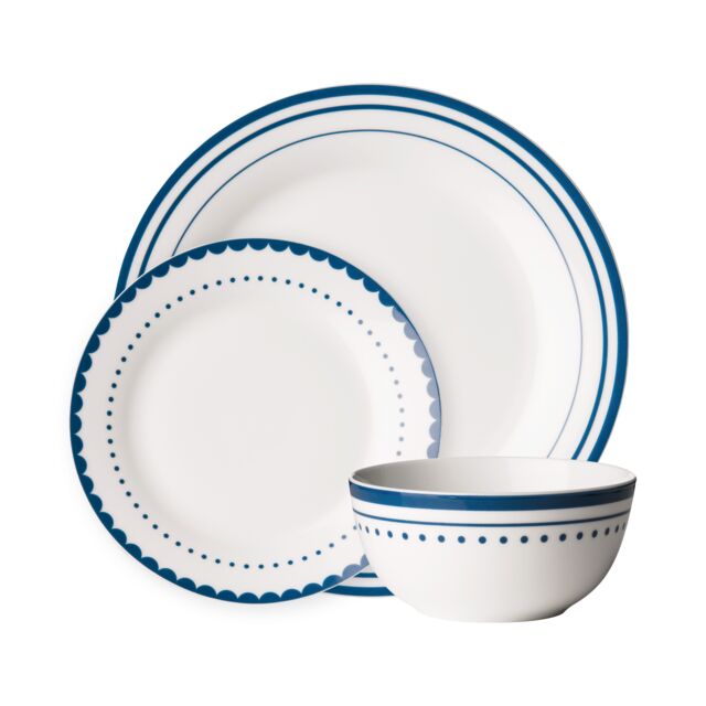 Orsina Stylish Saturn 12 Piece Blue Dinner Set, Durable Dinner Set For Dinner, Contemporary Design Crockery Set - image 1