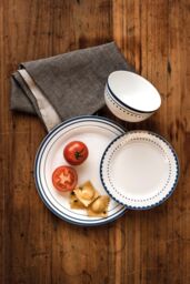 Orsina Stylish Saturn 12 Piece Blue Dinner Set, Durable Dinner Set For Dinner, Contemporary Design Crockery Set - thumbnail 3