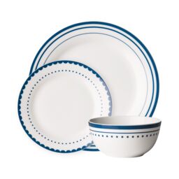Orsina Stylish Saturn 12 Piece Blue Dinner Set, Durable Dinner Set For Dinner, Contemporary Design Crockery Set - thumbnail 1