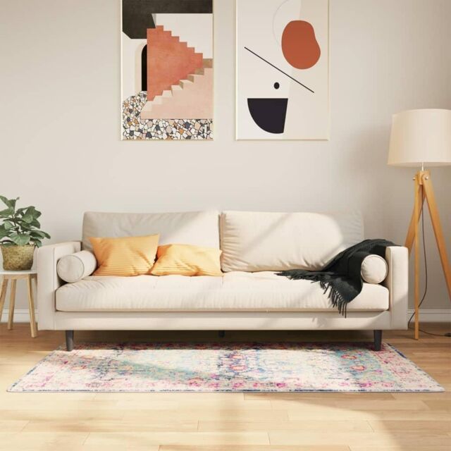 Berkfield Home Rug Washable Multicolour 80x150 cm Anti Slip - Size: 100 cm diameter - image 1