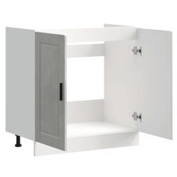 "Berkfield Home Sink Base Cabinet¬†""Porto"" Concrete Grey 80x46x81.5 cm¬†Engineered Wood - Size: 80x46x81.5 cm" - thumbnail 5