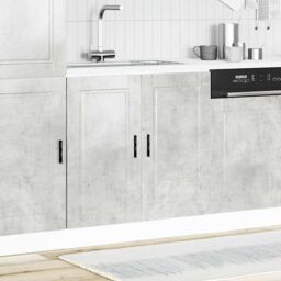 "Berkfield Home Sink Base Cabinet¬†""Porto"" Concrete Grey 80x46x81.5 cm¬†Engineered Wood - Size: 80x46x81.5 cm" - thumbnail 3