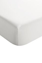CHRISTY 400TC Luxury Cotton Sateen Plain Dye Bedding Fitted Sheets in White - Size: King Fitted