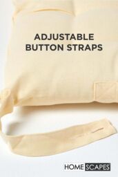 Homescapes Seat Pad Luxury 100% Cotton Indoor Outdoor Garden Cushion, Button Tie, 40cm in Cream - thumbnail 5