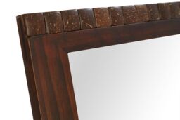Orsina 8x10 Wood Photo Frame, Elegant Box Detail With Natural Wood Finish & Mosaic Pattern, Freestanding Or in Brown - thumbnail 3