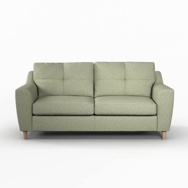 Furnishings For Less UK Baxter Tufted Fabric 3 Seater Sofa - Charcoal, Silver, Oatmeal or Sage in Light Grey - image 1